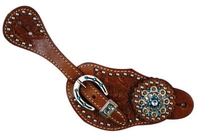 Acorn Tooled Ladies' Spur Straps