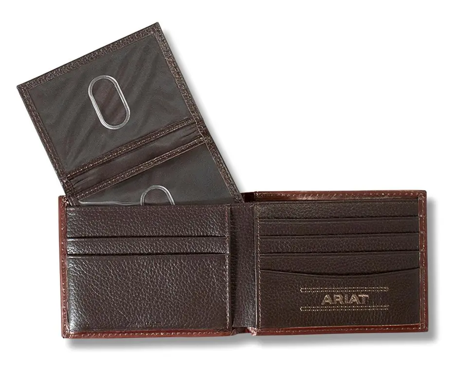 Ariat Floral Embossed W/Buckstitch Wallet ~ Bi-Fold - Image 2
