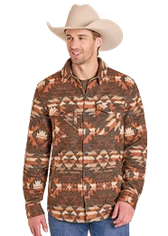 Aztec Jacquard Shacket by Rock & Roll