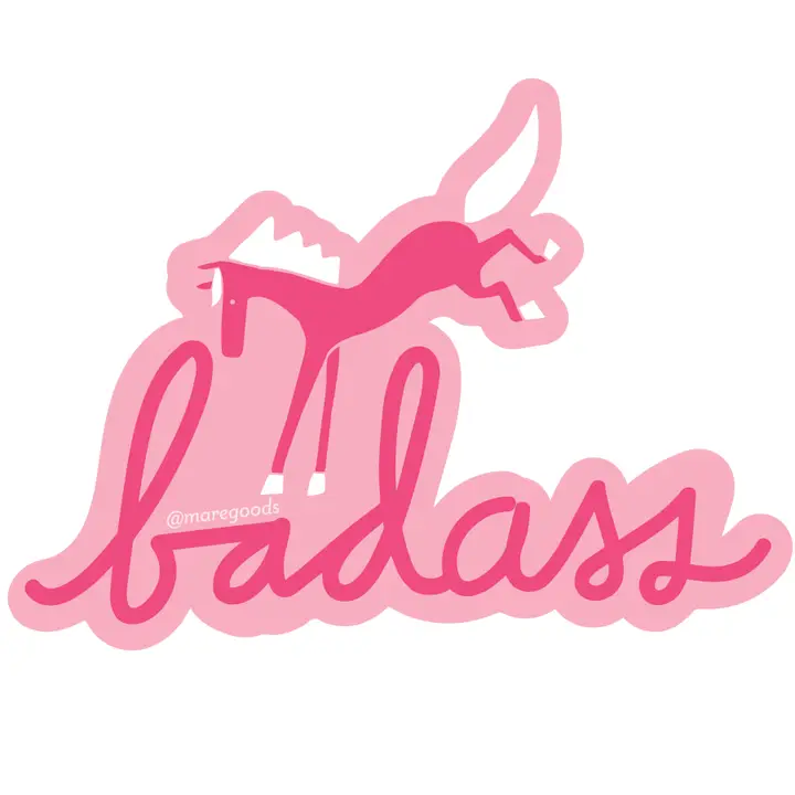 Badass Pink Sticker