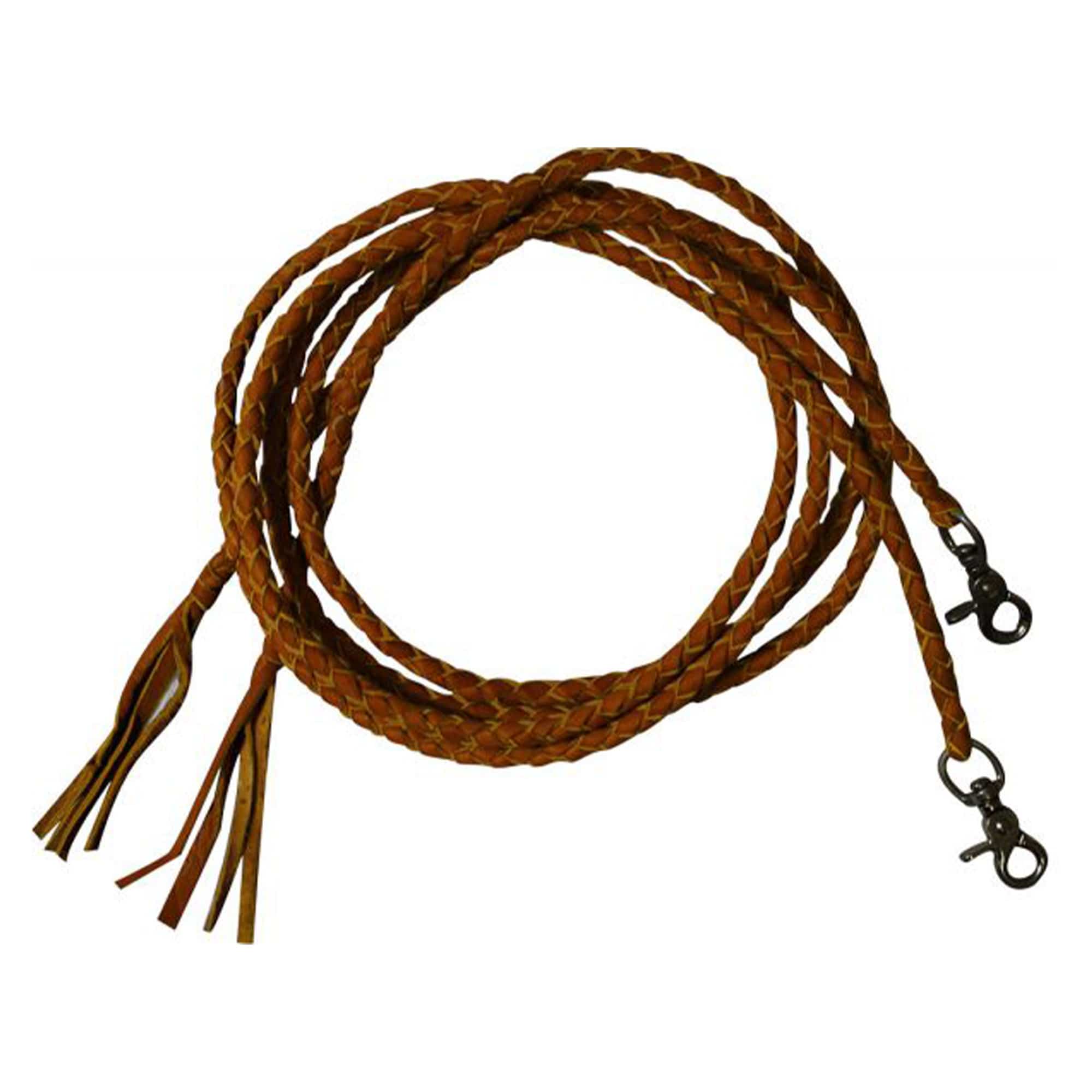Braided Leather Split Reins - Image 2