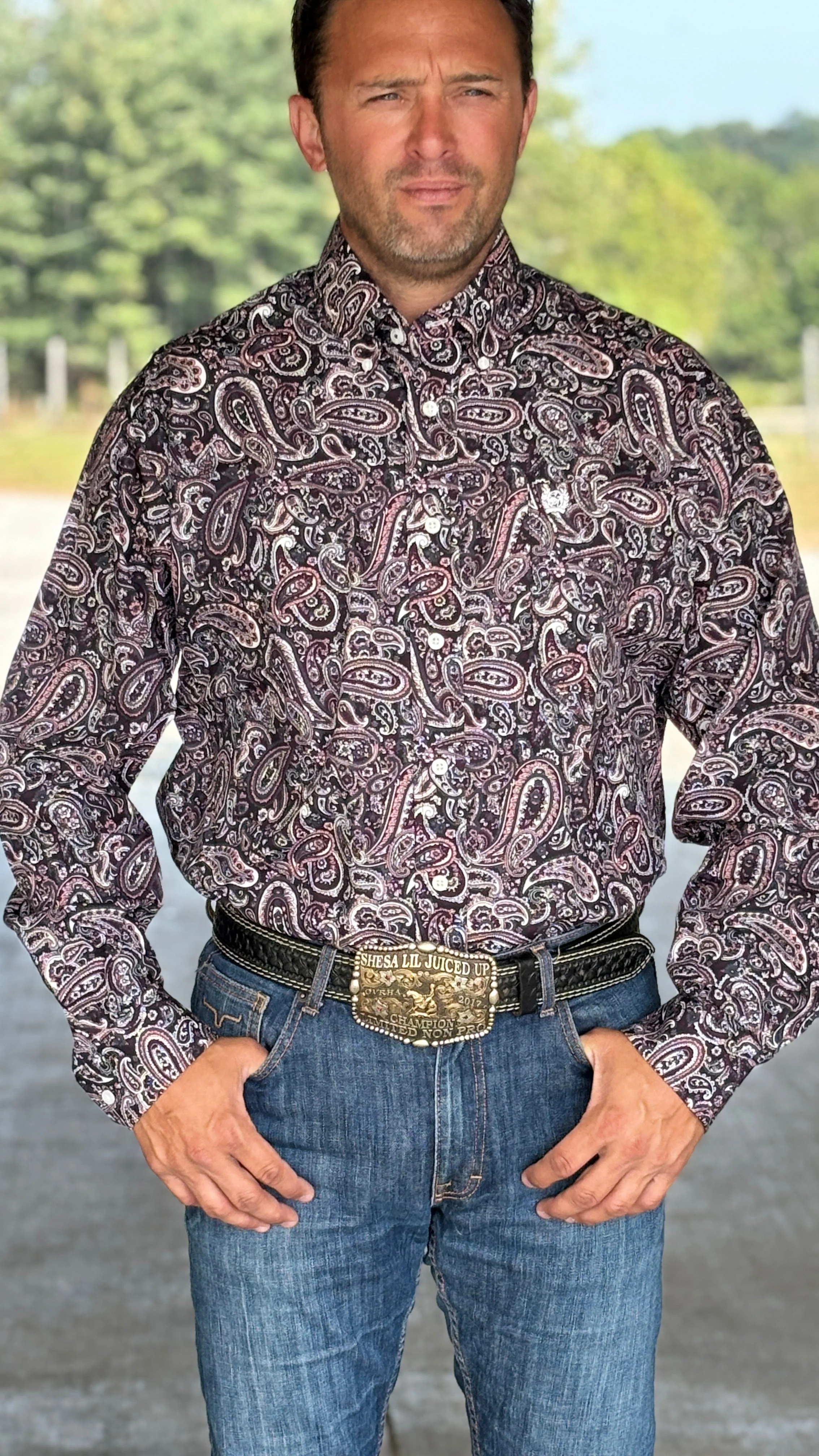 Cinch Plain Weave ~ Gray Paisley