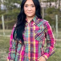Cowgirl Legend Plaid ~ Hot Pink