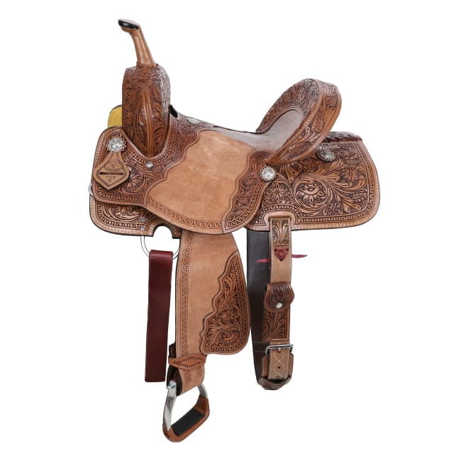 Double T Exotic Golden Gator Barrel Saddle - Image 2