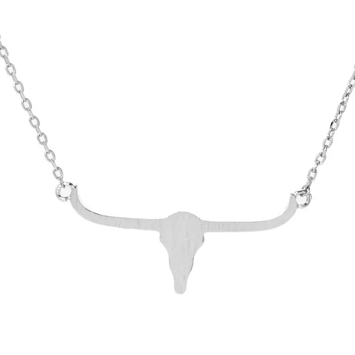 Gold-Dipped Longhorn Charm Necklace - Image 2