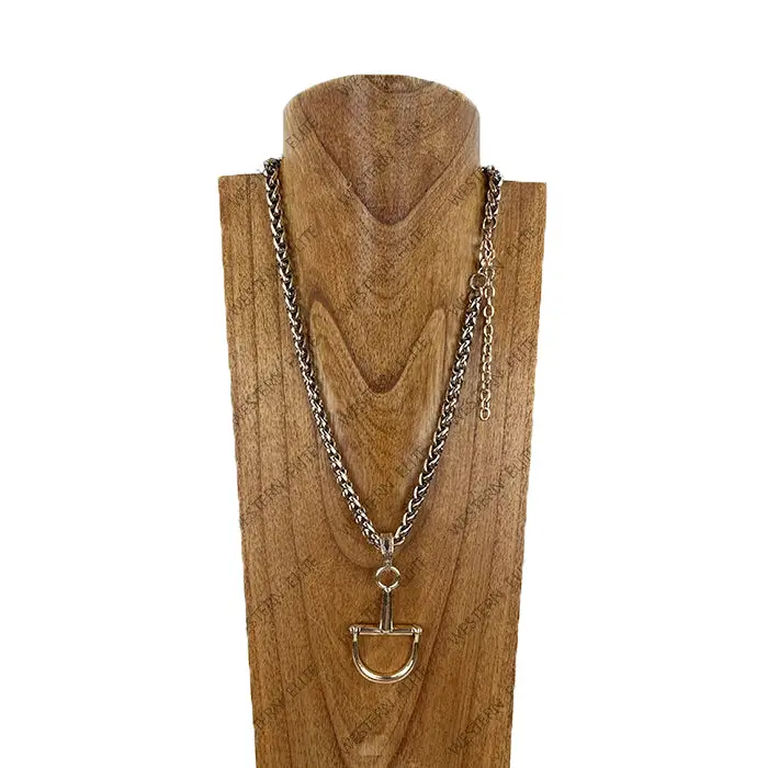 Gold Horse Bit Chain Necklace