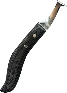 Hoof Knife ~ Curved Right ~ Black Handle