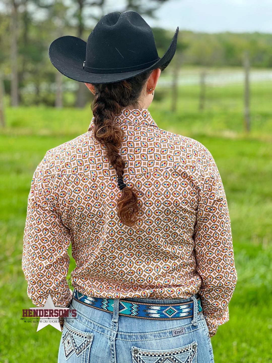 Ladies Cinch ~ Pink Print - Image 2