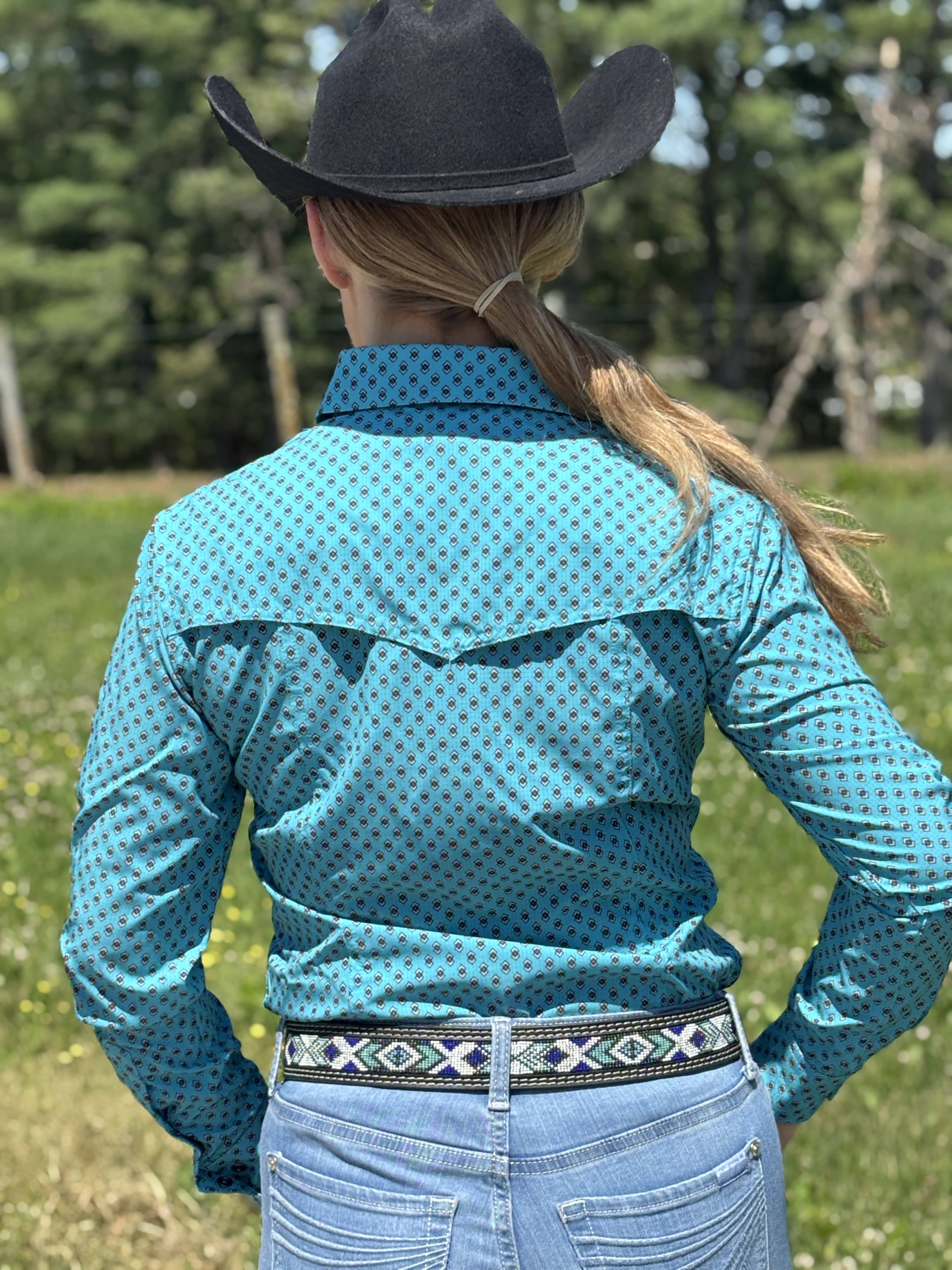 Ladies Tek Mesh by Rock & Roll ~ Peacock - Image 3