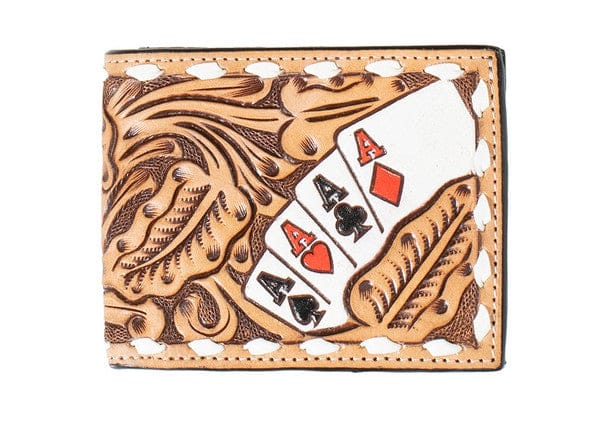 Leather Floral Ace Card ~ Bi-Fold