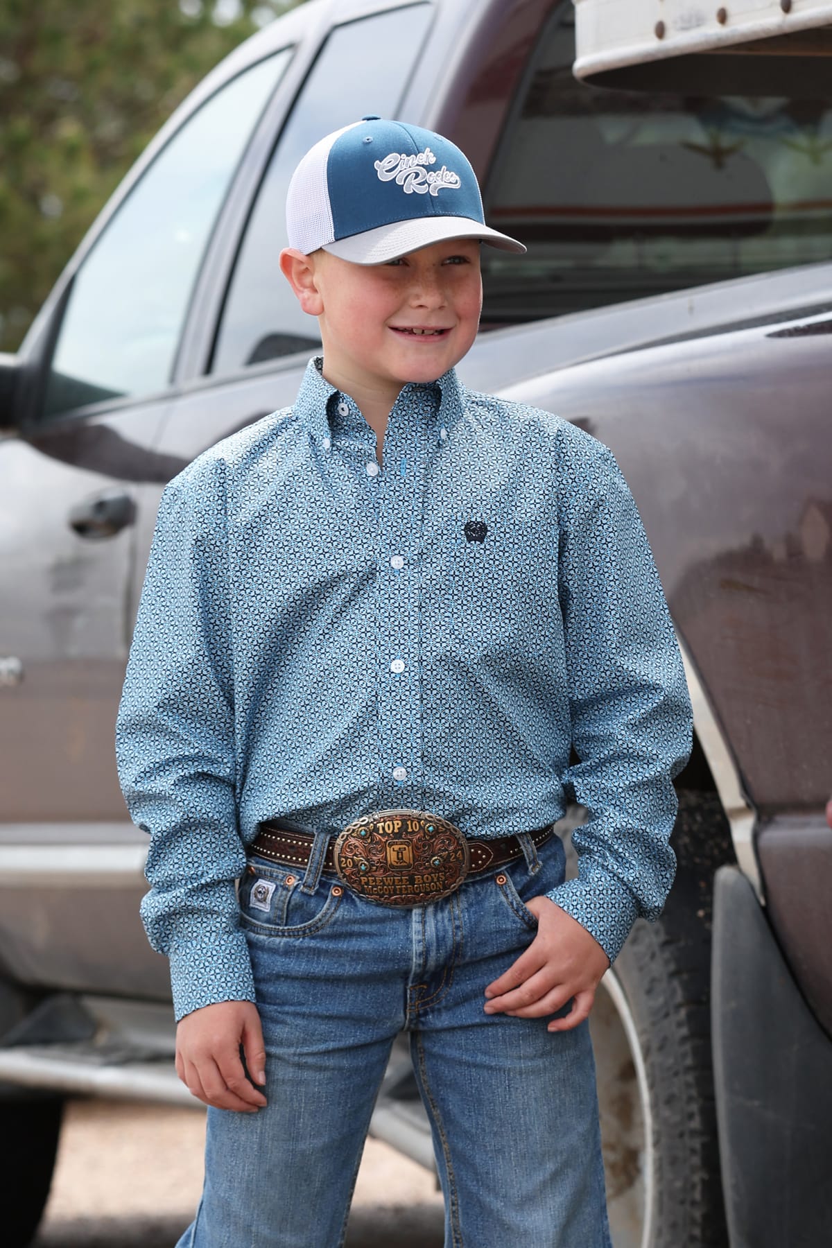 Boy's Cinch Blue Geo