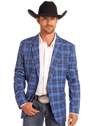 Men's Plaid Blazer by Rock & Roll