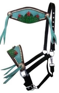 Nylon Bronc Halter ~ Cactus - Image 2