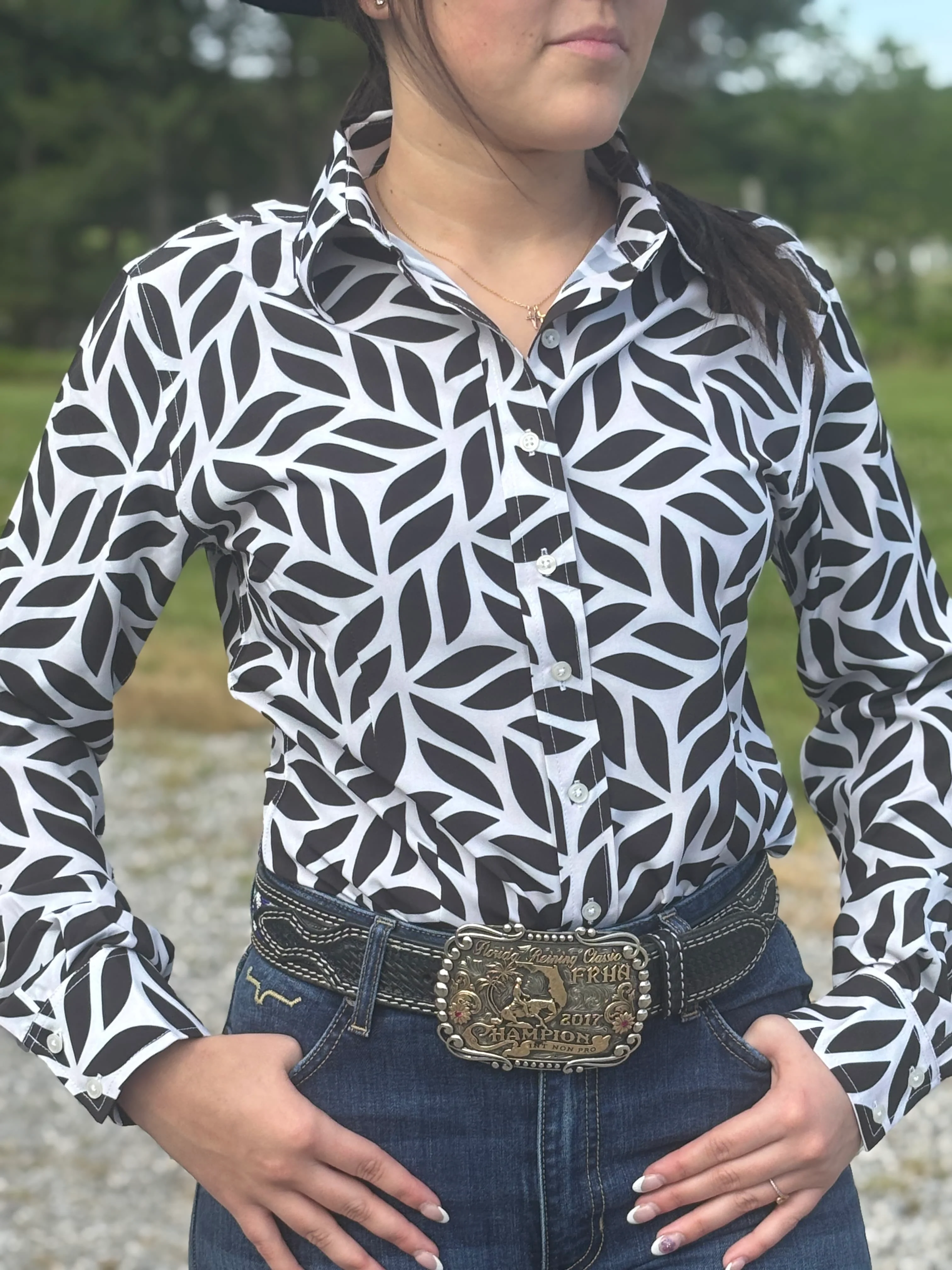 RHC Easy Care Show Shirt ~ Black Leaf - Image 2