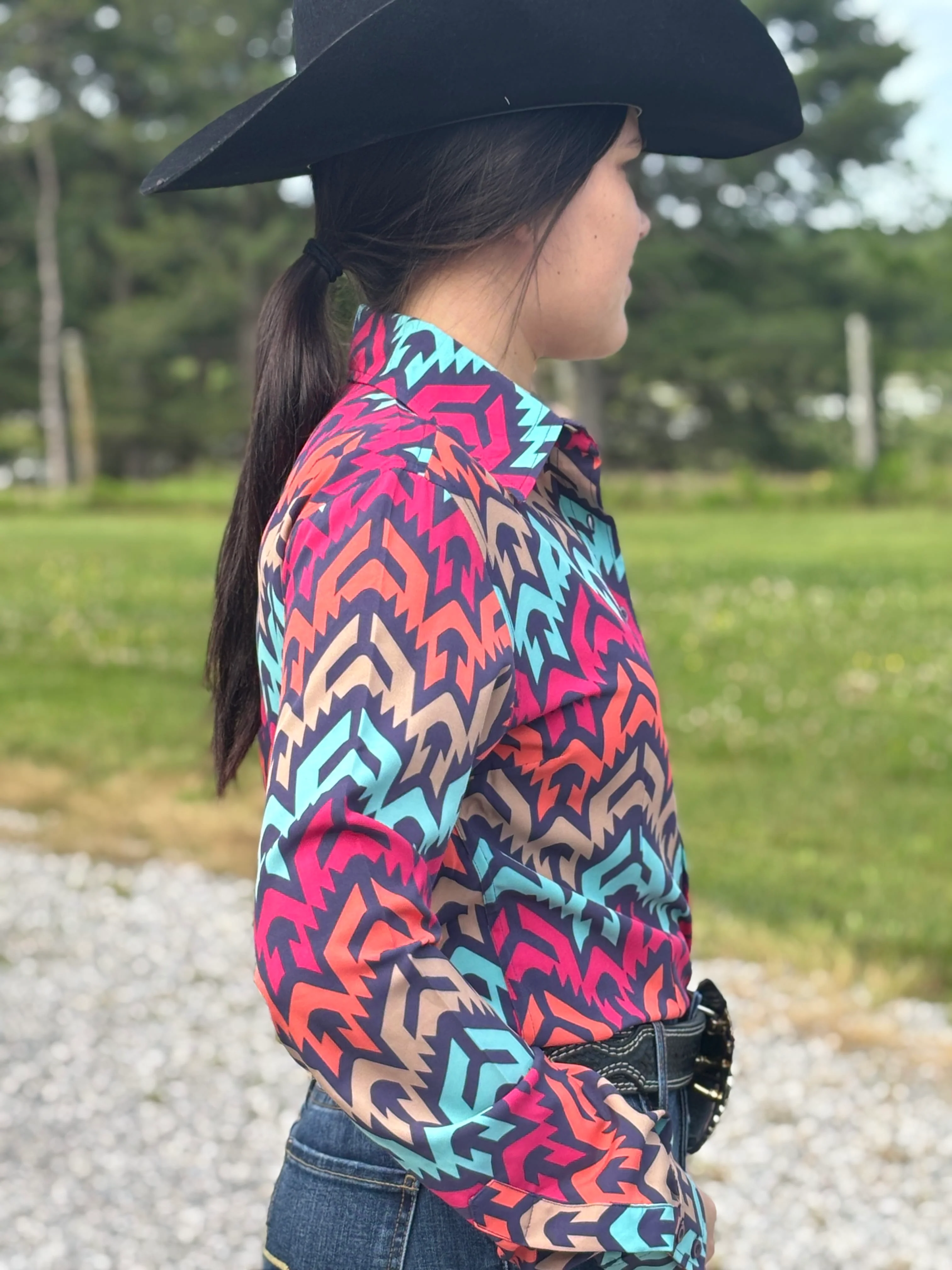 RHC Easy Care Show Shirt ~ Southwest Geo - Image 3