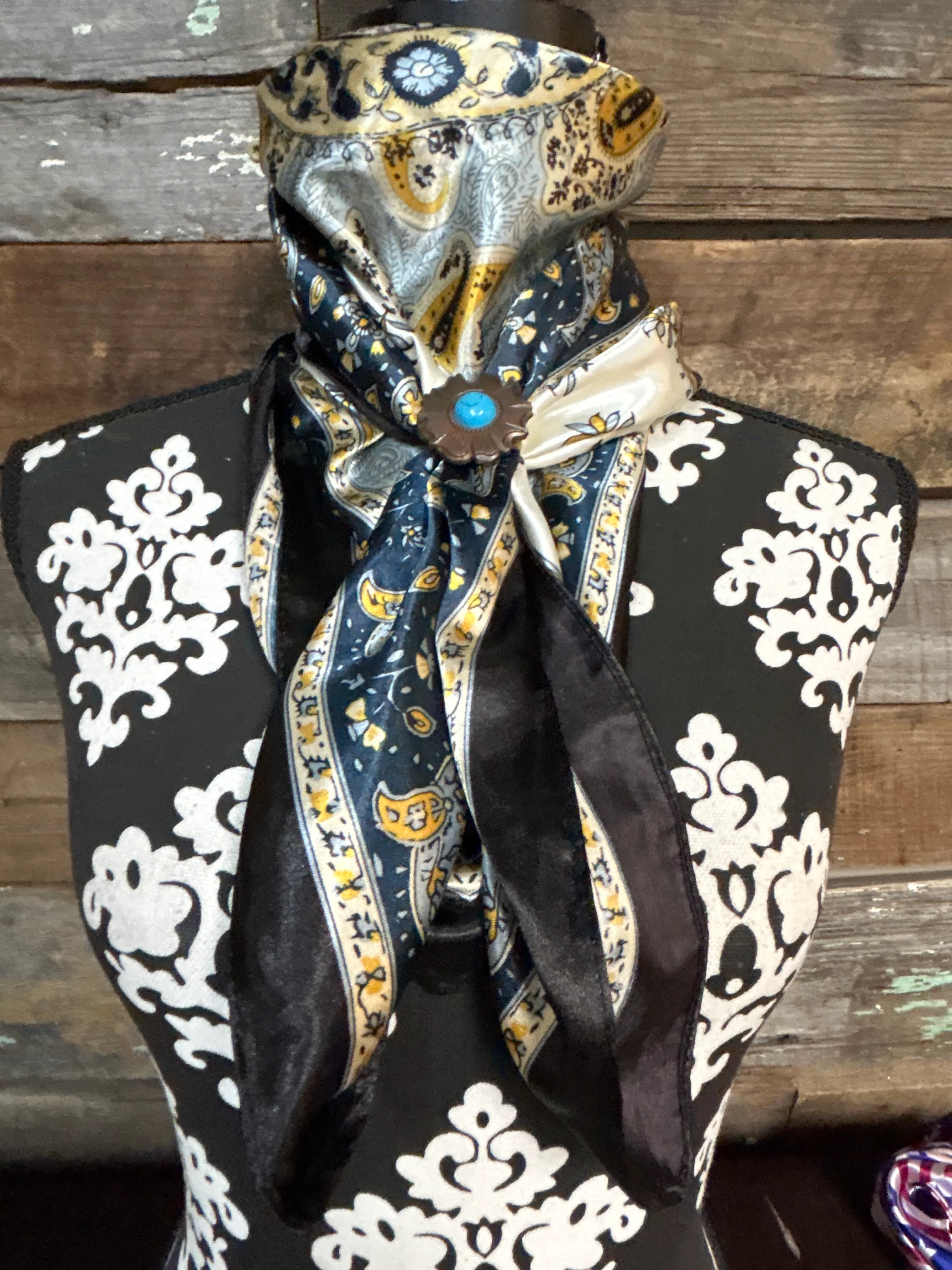 Rodeo Drive Wild Rags/Scarf ~ Golden Floral