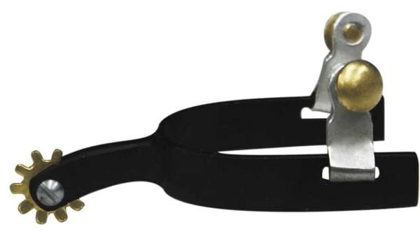 Roper Style Black Steel Spur ~ Youth