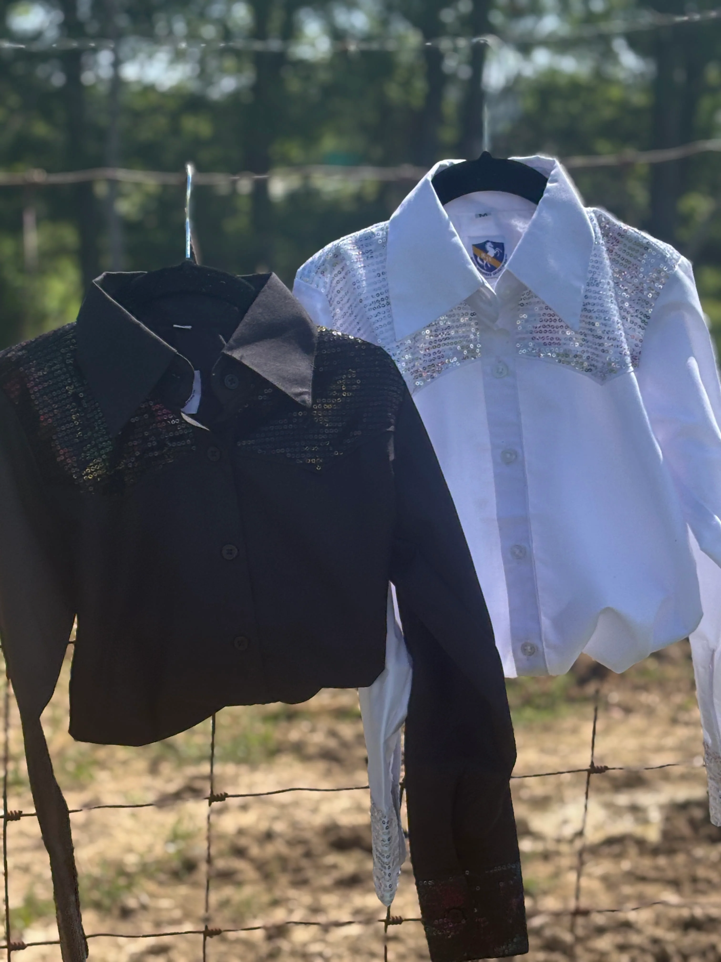 Show Shirt with Sequins ~ White