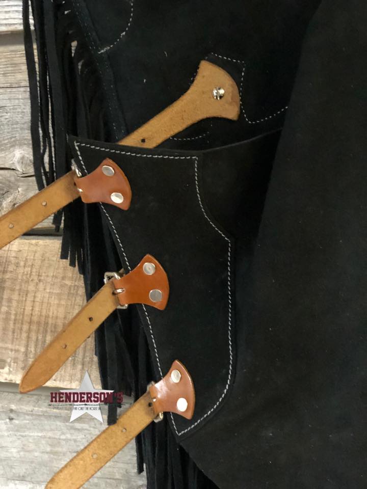Black Suede Chinks W/Cross - Image 3