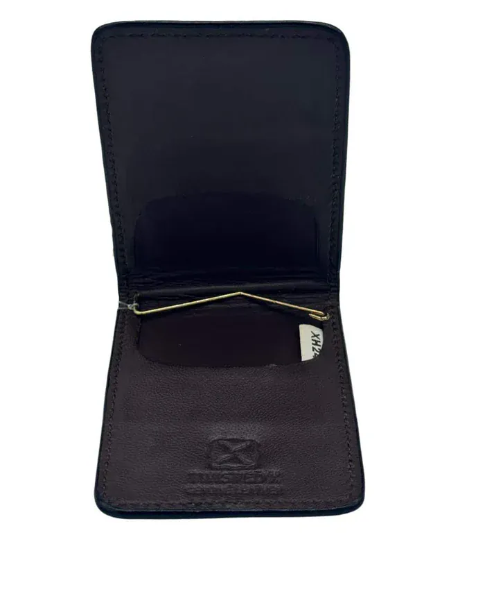 Twisted X Money Clip ~ Tooled Leather Blue Beads - Image 2
