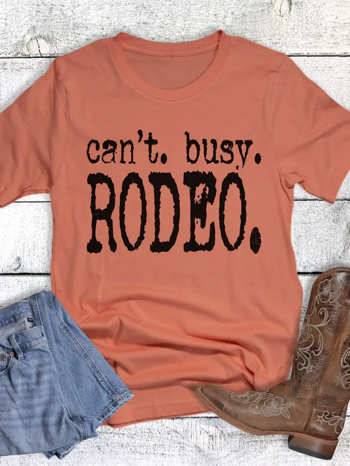Western Can't Busy Rodeo Tee