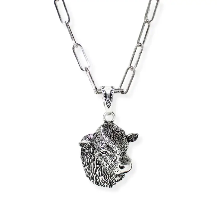 Western Cow Pendant Necklace - Image 2