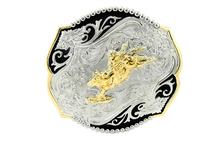 Western Edge Belt Buckle ~ Bull Rider