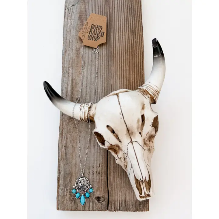 Western Indian Head Buffalo Nickel Necklace