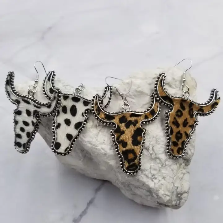 Western Leopard Cow Earrings