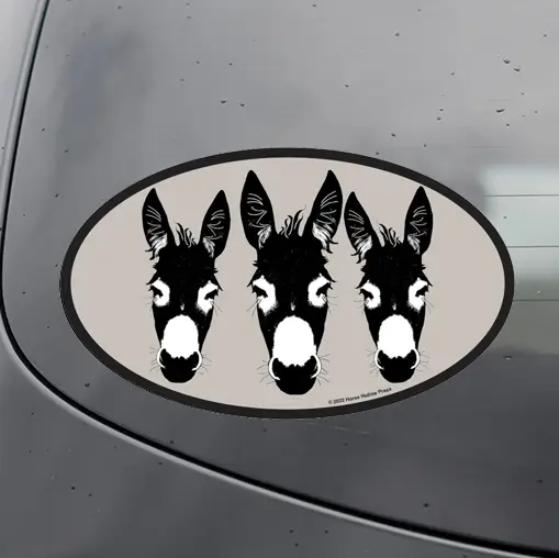 Western Sticker ~ Donkeys
