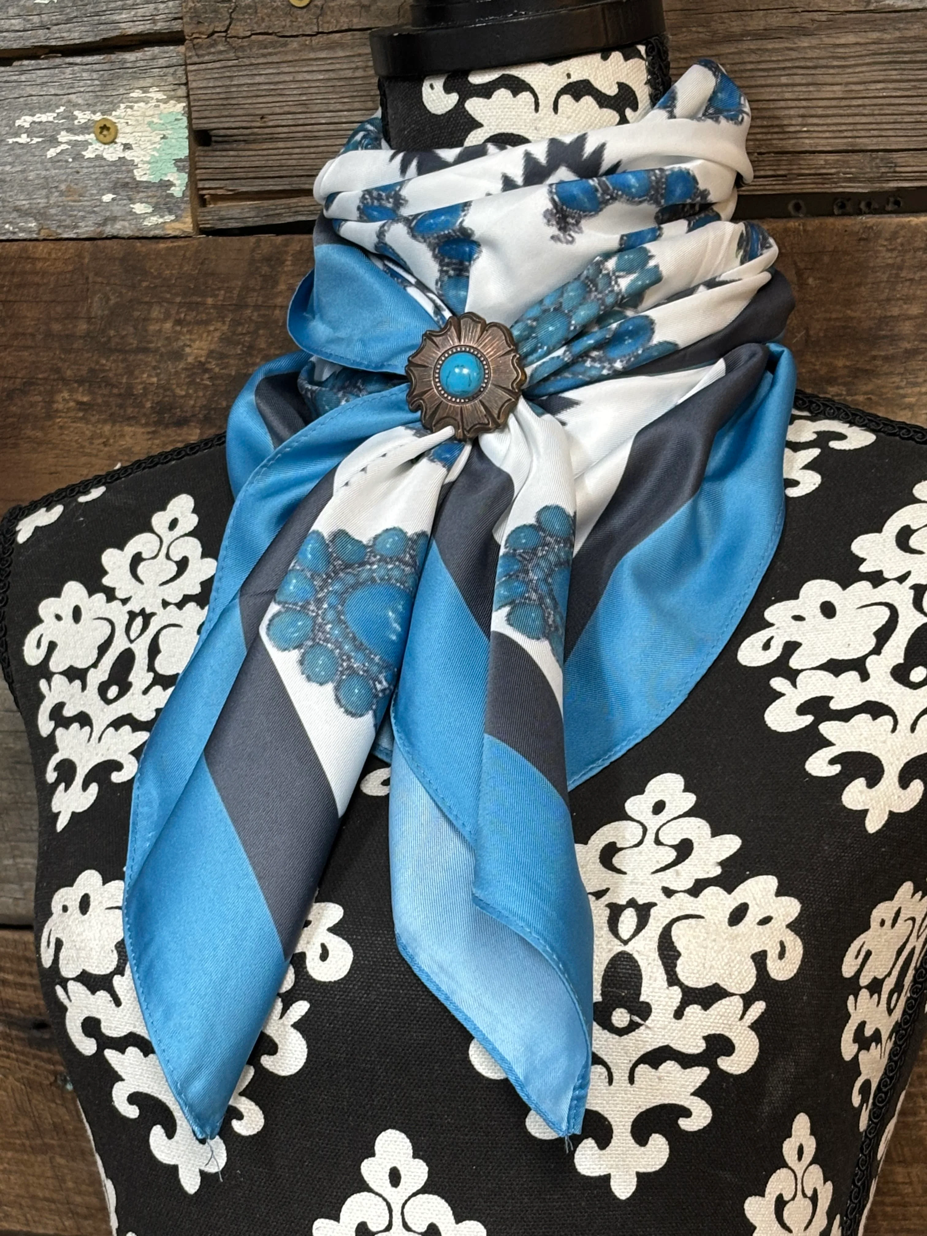 Western Wild Rags ~ Turquoise Squash Blossom