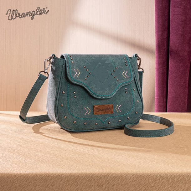 Wrangler Aztec Crossbody Bag ~ Turquoise - Image 2