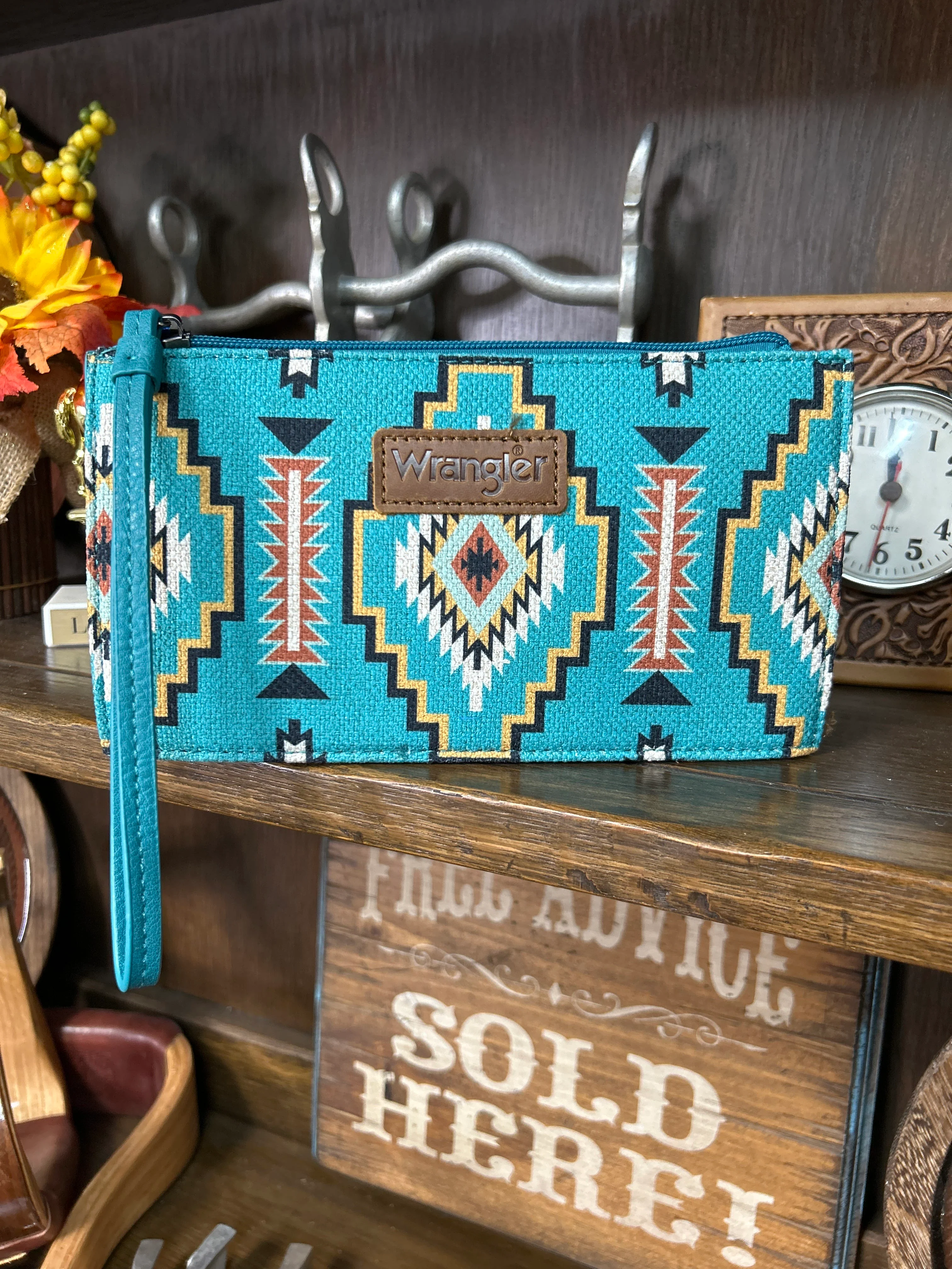 Wrangler Aztec Print Wristlet