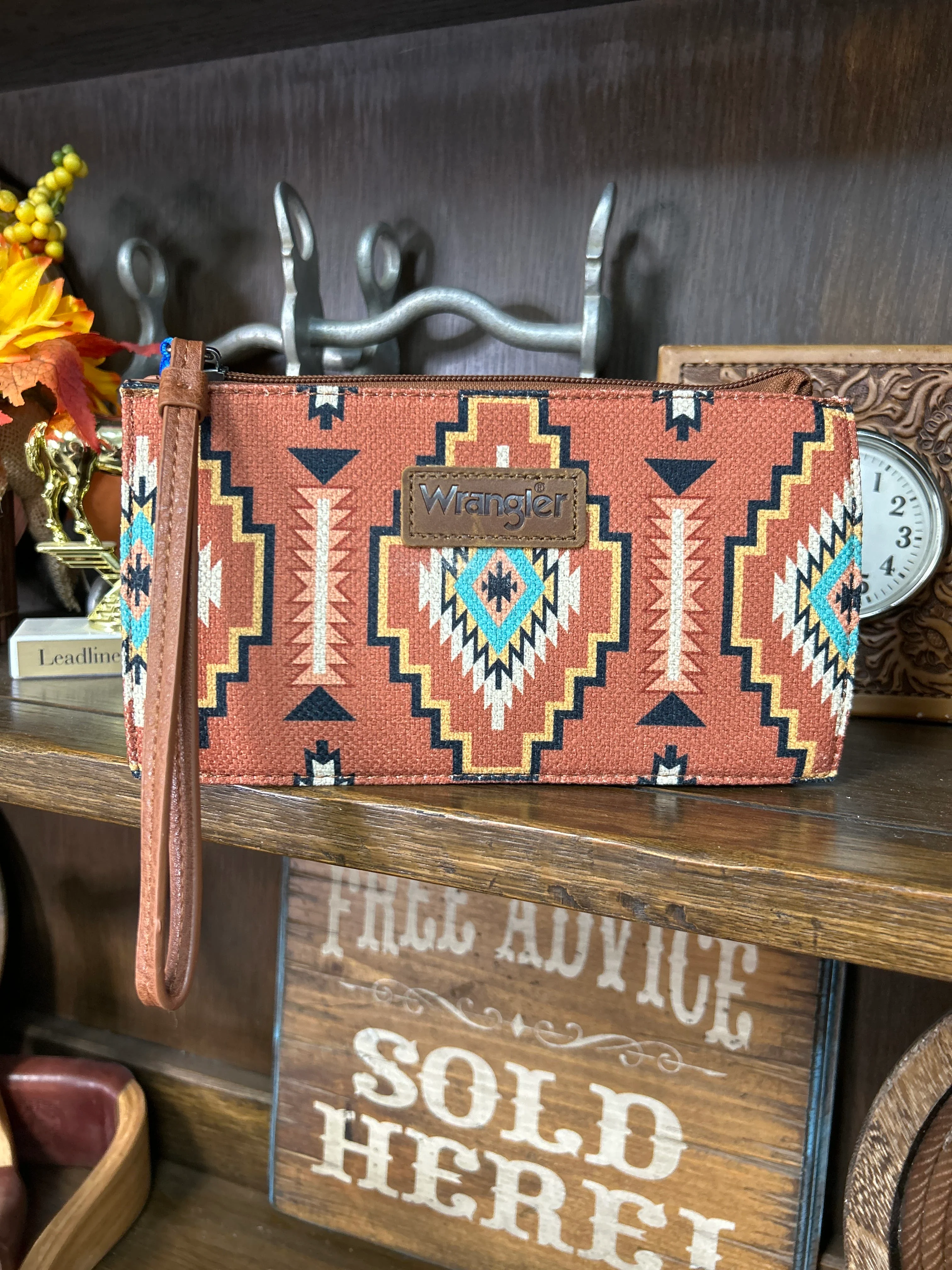 Wrangler Aztec Print Wristlet - Image 3