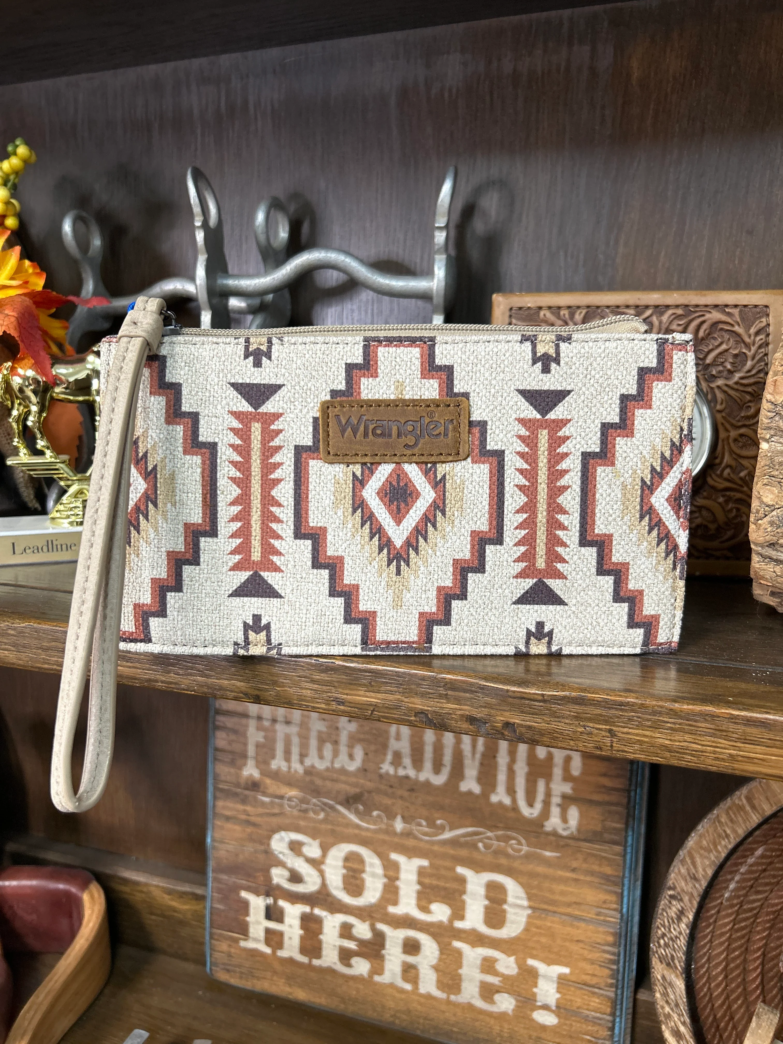 Wrangler Aztec Print Wristlet - Image 5