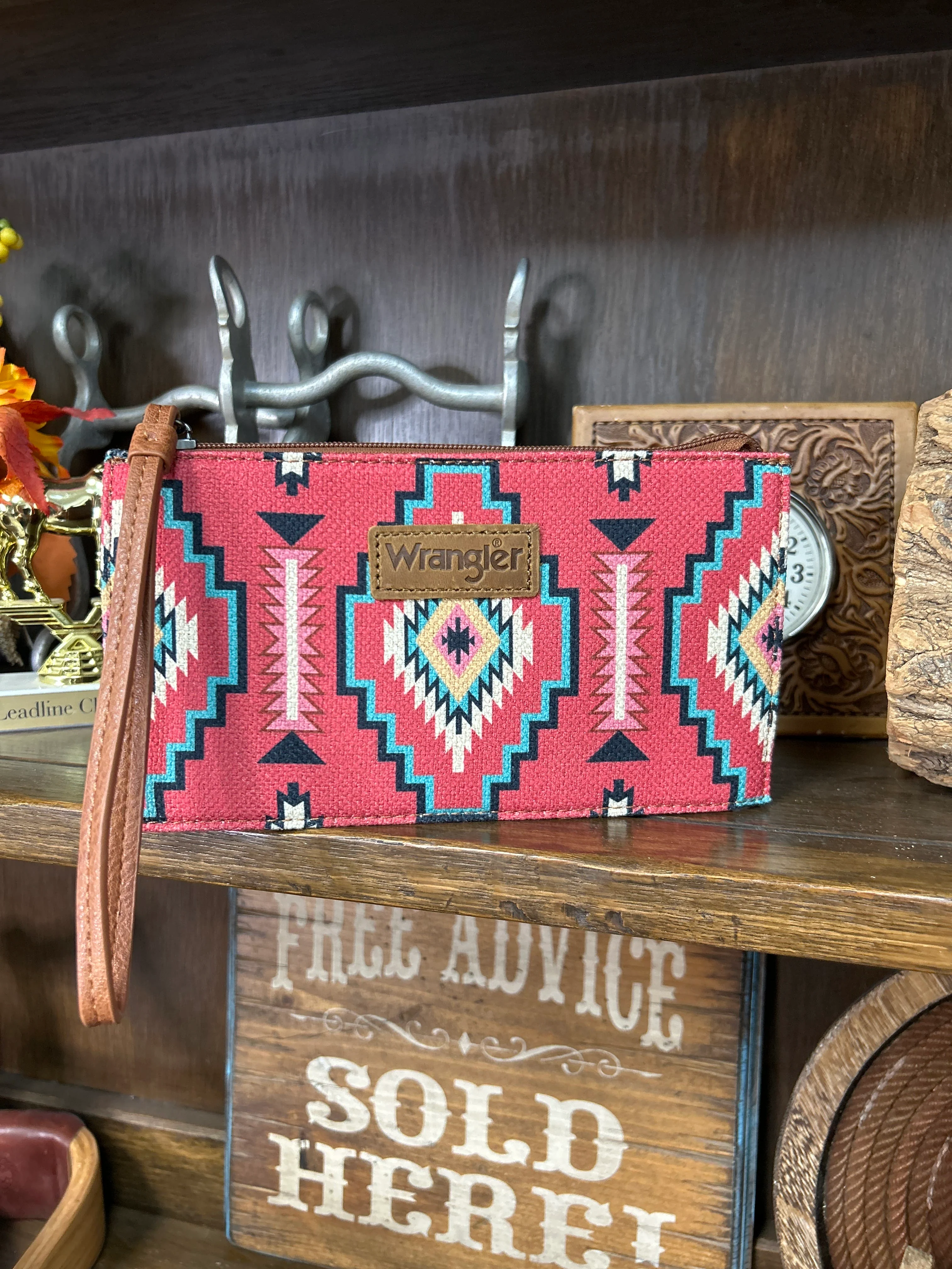 Wrangler Aztec Print Wristlet - Image 6