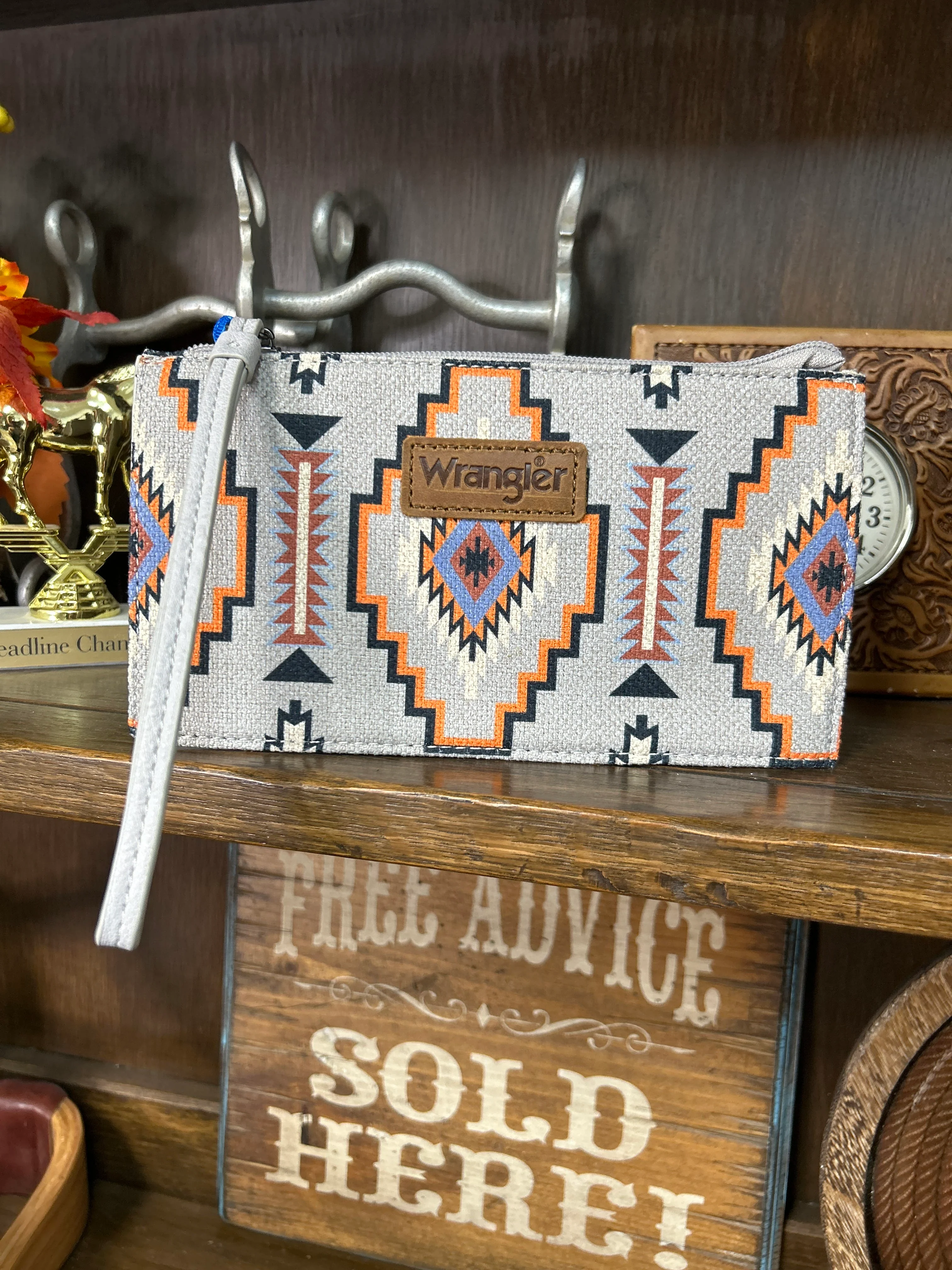 Wrangler Aztec Print Wristlet - Image 7