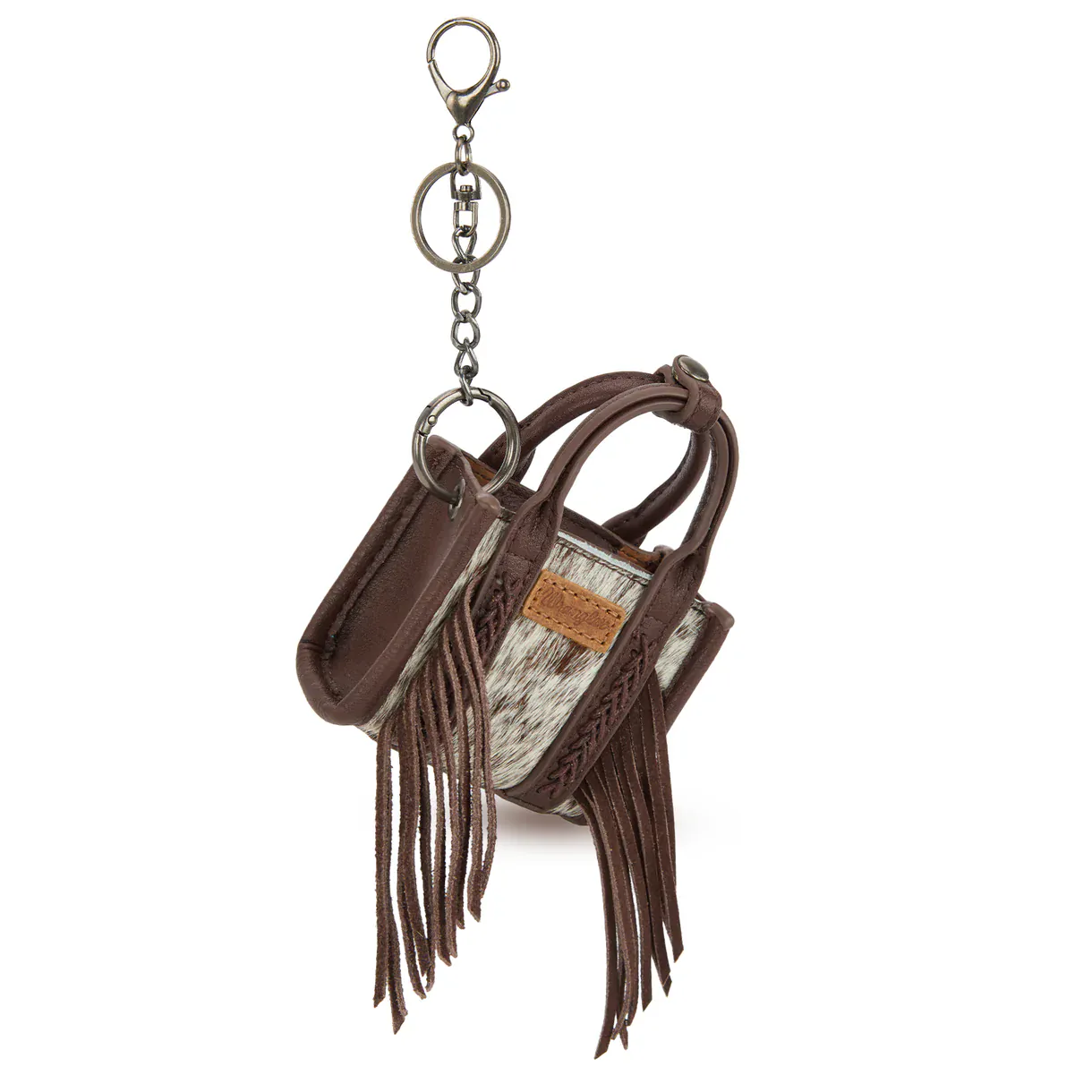 Wrangler Cowhide Mini Fringe Tote ~Coffee