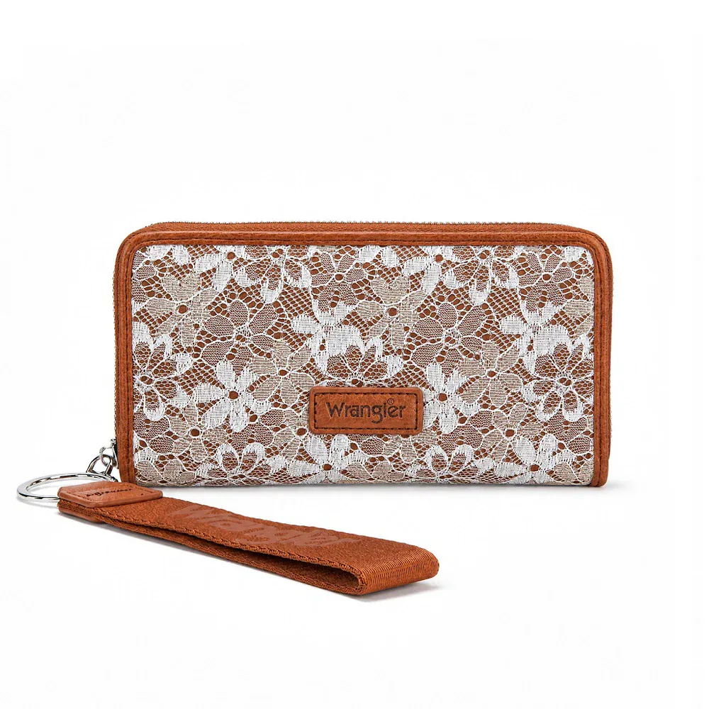 Wrangler Floral Lace Zip Wallet