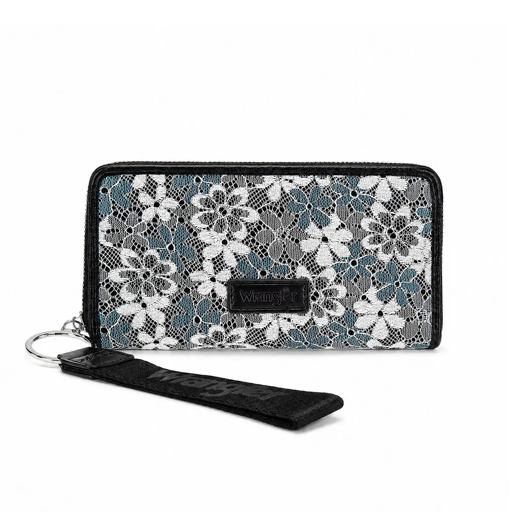 Wrangler Floral Lace Zip Wallet - Image 2