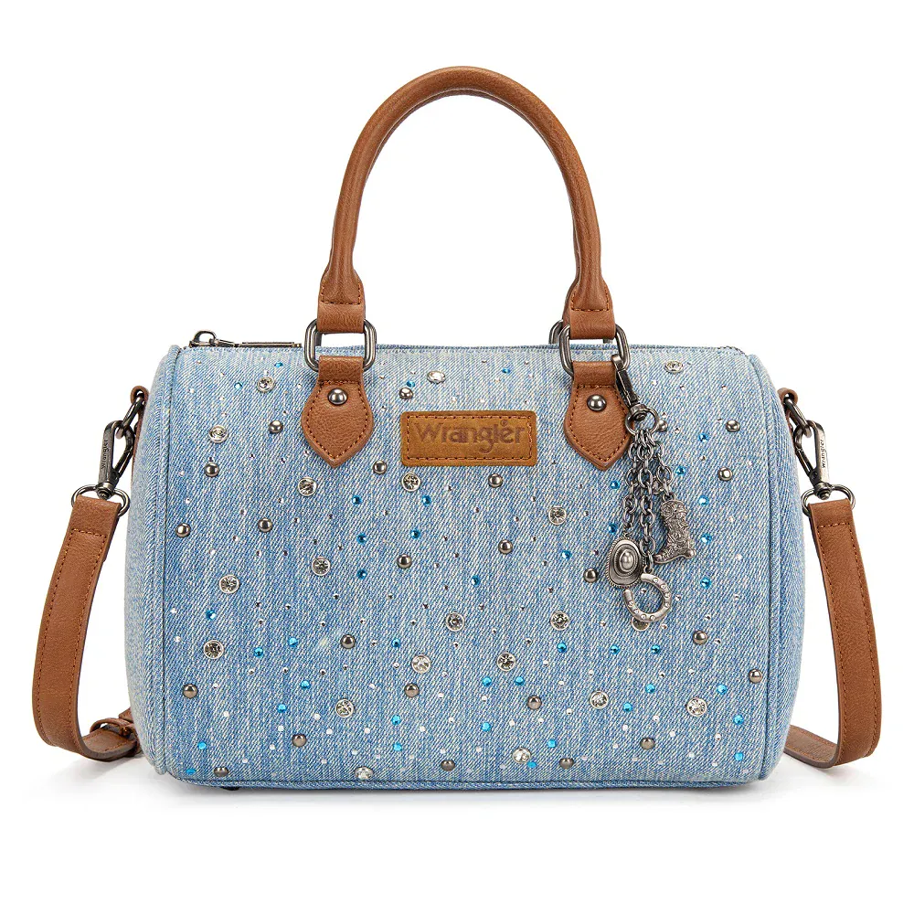 Wrangler Rhinestone Rodeo Barrel Satchel