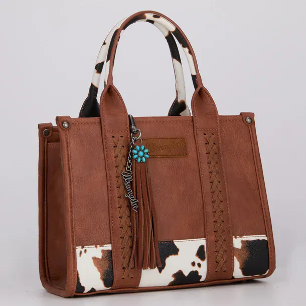 Wrangler Turquoise Fringe Suede Bag Charm - Brown - Image 2