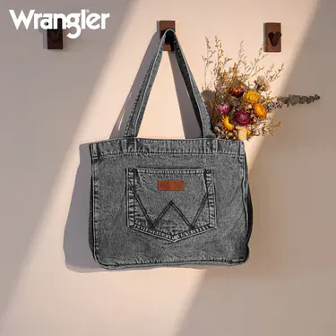 Wrangler W-Stitch Denim Tote Bag - Image 2