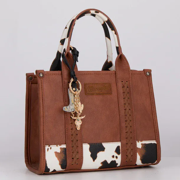 Wrangler Western Cowhide Cowboy Boot Bag Charm - Black - Image 2